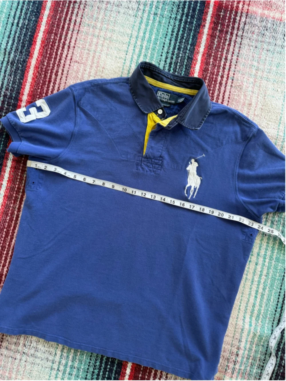 Vintage Polo Ralph Lauren Blue Rugby Polo Shirt XL